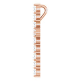 14K Rose Gold 1/2 CTW Lab-Grown Diamond Cross Pendant