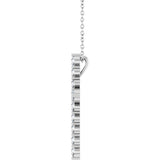 14K White Gold 3/4 CTW Lab-Grown Diamond Cross 16-18" Necklace