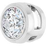 14K White Gold 1/3 CT Lab Grown Diamond Slide Pendant