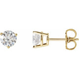14K Yellow Gold 1 CTW Lab-Grown Diamond Earrings