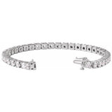 14K White Gold 9 CTW Lab-Grown Diamond Line 7 1/4" Bracelet