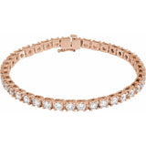 14K Rose Gold 6 CTW Lab-Grown Diamond Line 7 1/4" Bracelet