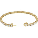 14K Yellow Gold 5 CTW Lab-Grown Diamond Line 7" Bracelet