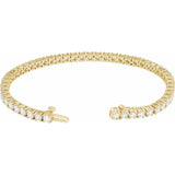 14K Yellow Gold 6 CTW Lab-Grown Diamond Line 7" Bracelet