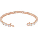 14K Rose Gold 9 CTW Lab-Grown Diamond Line 7" Bracelet