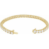 14K Yellow Gold 10 CTW Lab-Grown Diamond Line 7" Bracelet