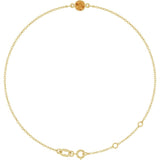 14K Yellow Gold Natural Citrine 6 1/2-7 1/2" Bracelet