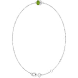 14K White Gold Natural Peridot 6 1/2-7 1/2" Bracelet