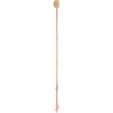 14K Rose Gold Natural Emerald 6 1/2-7 1/2" Bracelet