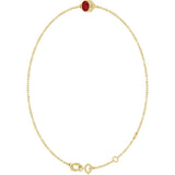 14K Yellow Gold Natural Mozambique Garnet 6 1/2-7 1/2" Bracelet