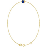 14K Yellow Gold Lab-Grown Blue Sapphire 6 1/2-7 1/2" Bracelet
