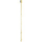14K Yellow Gold Lab-Grown Blue Sapphire 6 1/2-7 1/2" Bracelet