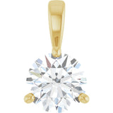 14K Yellow Gold 3/4 CT Lab-Grown Diamond Pendant