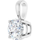 14K White Gold 3/4 CT Lab-Grown Diamond Pendant