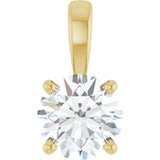 14K Yellow Gold 3/4 CT Lab-Grown Diamond Pendant