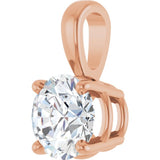14K Rose Gold 3/4 CT Lab-Grown Diamond Pendant