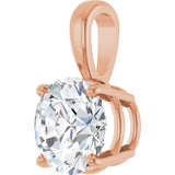 14K Rose Gold 2 CT Lab-Grown Diamond Pendant
