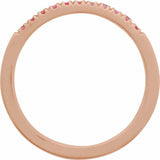 14K Rose Gold Natural Pink Tourmaline Stackable Ring