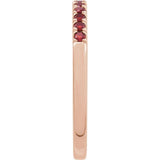 14K Rose Gold Natural Mozambique Garnet Stackable Ring