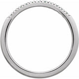 14K White Gold Natural Aquamarine Stackable Ring