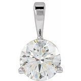 Platinum Lab-Grown Moissanite Pendant