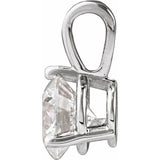 Platinum Lab-Grown Moissanite Pendant