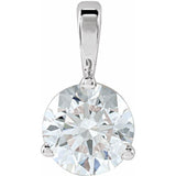 Platinum Lab-Grown Moissanite Pendant