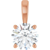 14K Rose Gold 1 CT Natural Diamond Pendant