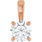14K Rose Gold 1/3 CT Natural Diamond Pendant