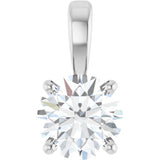 14K White Gold 3/4 CT Natural Diamond Pendant