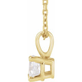 14K Yellow Gold 1 CT Lab-Grown Diamond 18" Necklace