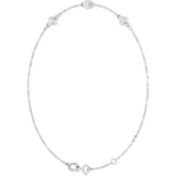 14K White Gold 1/3 CTW Lab-Grown Diamond Bezel-Set 3-Stone 6 1/2-7 1/2" Bracelet