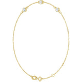 14K Yellow Gold 1/3 CTW Lab-Grown Diamond Bezel-Set 3-Stone 6 1/2-7 1/2" Bracelet