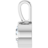 Platinum 1/2 CT Natural Diamond Bezel-Set Solitaire Pendant