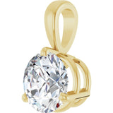 14K Yellow Gold 1 CTW Natural Diamond Pendant