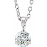14K White Gold 1/4 CTW Natural Diamond 18" Necklace