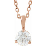 14K Rose Gold 1/3 CTW Natural Diamond 18" Necklace