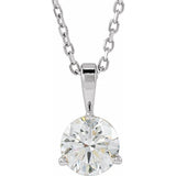 Sterling Silver 5/8 CTW Lab-Grown Diamond 18" Necklace
