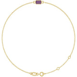 14K Yellow Gold Lab-Grown Alexandrite 6 1/2-7 1/2" Bracelet