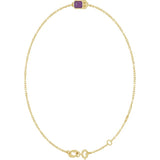 14K Yellow Gold Lab-Grown Alexandrite 6 1/2-7 1/2" Bracelet