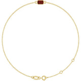 14K Yellow Gold Natural Mozambique Garnet 6 1/2-7 1/2" Bracelet