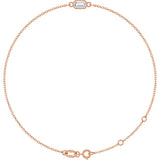 14K Rose Gold Lab-Grown Diamond 6 1/2-7 1/2" Bracelet