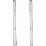 Platinum Hinged 25 mm Hoop Earrings