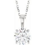 14K White Gold 1 1/2 CT Lab-Grown Diamond 18" Necklace
