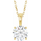 14K Yellow Gold 1 1/2 CT Lab-Grown Diamond 18" Necklace