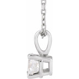 14K White Gold 3/4 CT Lab-Grown Diamond 18" Necklace