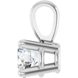 14K White Gold 1/4 CT Lab-Grown Diamond Pendant