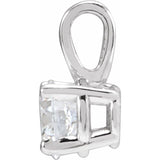 14K White Gold 1/2 CT Lab-Grown Diamond Pendant
