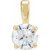 14K Yellow Gold 3/4 CT Lab-Grown Diamond Pendant