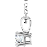 14K White Gold 1/4 CT Lab-Grown Diamond 18" Necklace